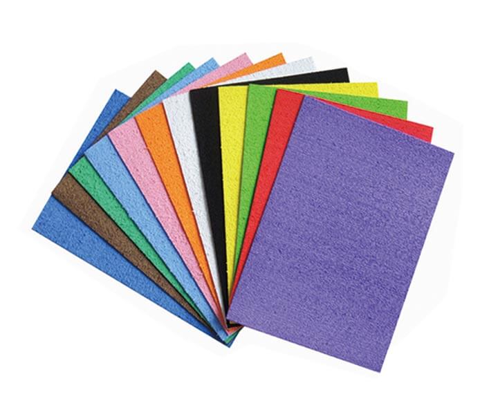 colorful plush craft foam sheets