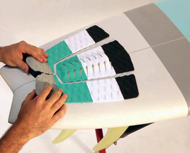 Color eva surf traction pad installation