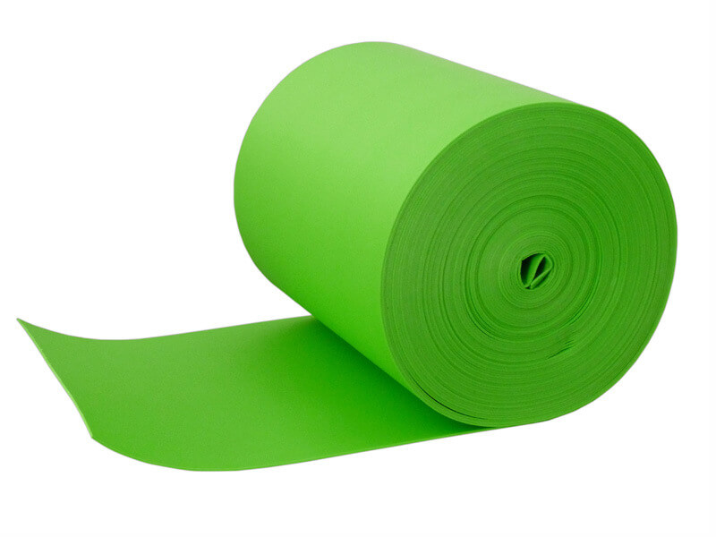 green closed cell cross linked polyethylene foam roll