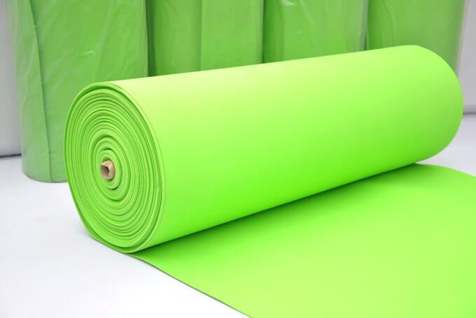 Green Color Closed Cell EVA Foam Rolls