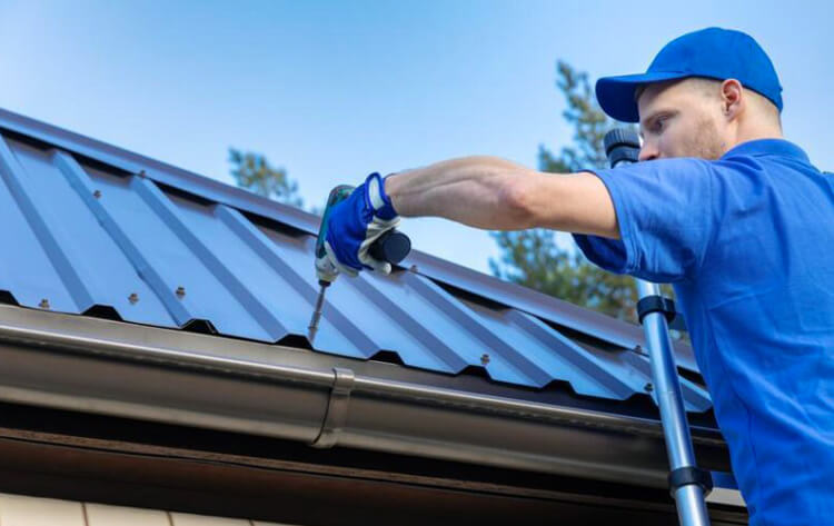 Installation of Closure Strips for Roofing Panel