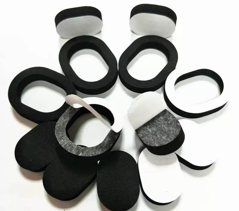 Custom Die Cut Foam Rubber Gaskets with Adhesive Backing